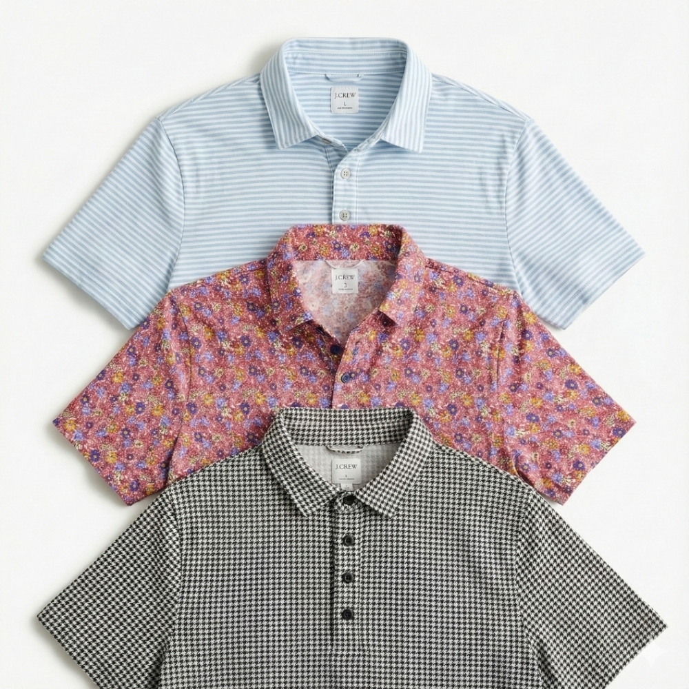 J. Crew 3-Pack Performance Classic Fit Polos L - Picture 8 of 8